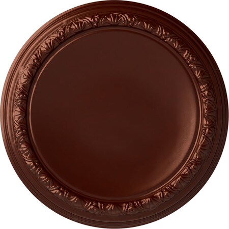 Ekena Millwork Carlsbad Ceiling Medallion (Fits Canopies up to 14 1/4"), 19 1/2"OD x 1 3/4"P, Antique Copper CM19CAACS